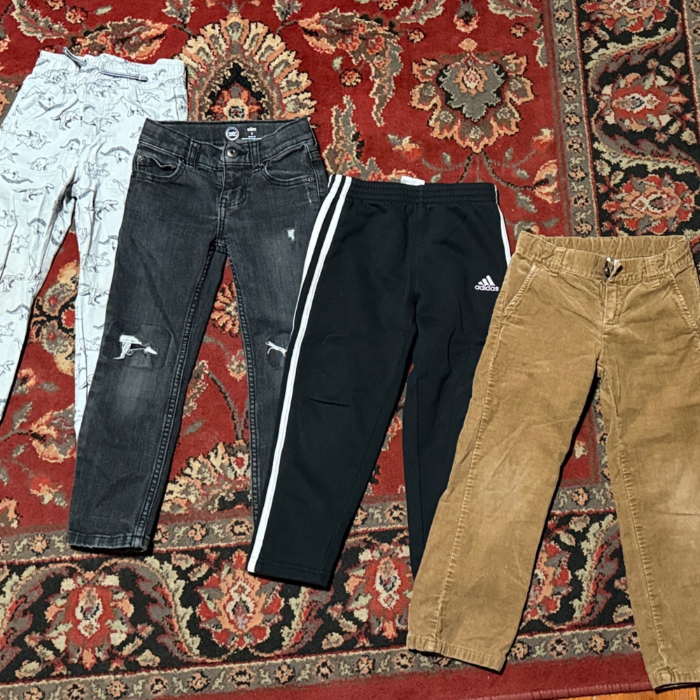 Kids Casual Black Track Pants